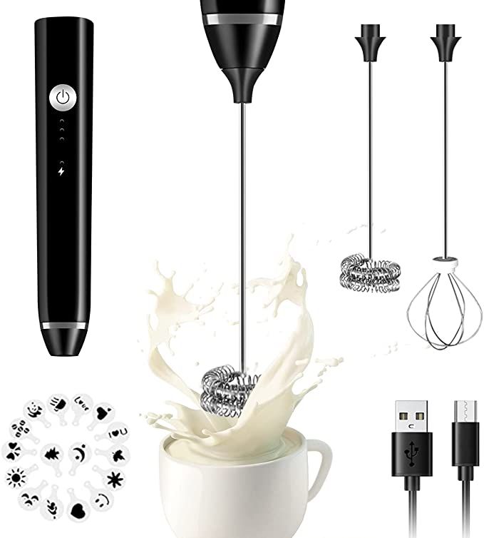2-in-1 Rechargeable Electric Coffee Beater & USB Milk Frother